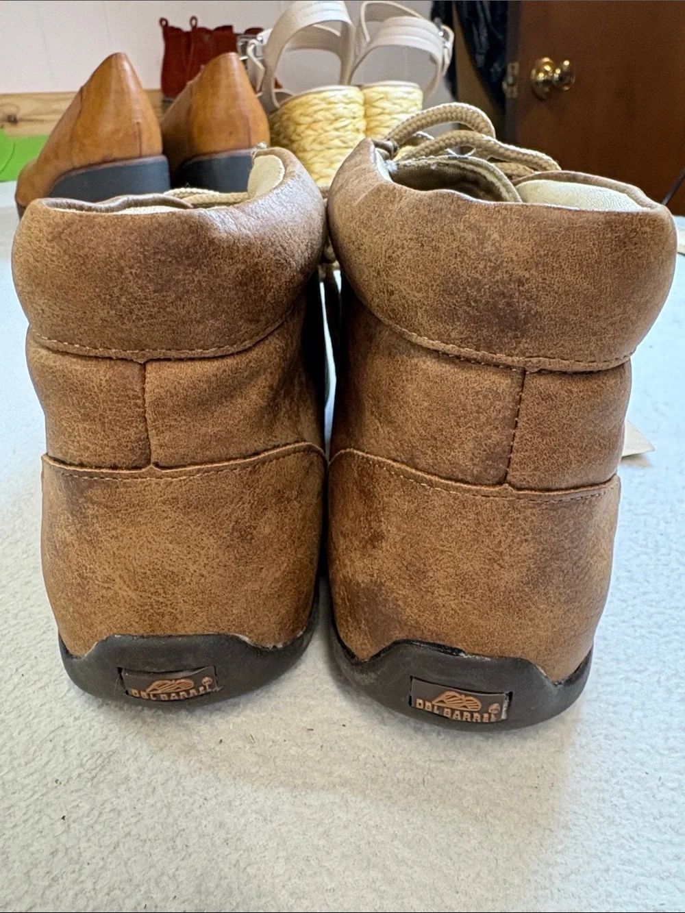 DBL Barrel Kids' Moccasin Shoes in Brown with Camo